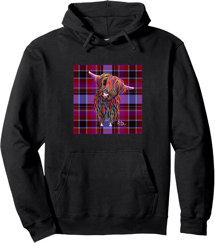 BoLLY oN TaRTaN. Hochlandkuh Pullover Hoodie