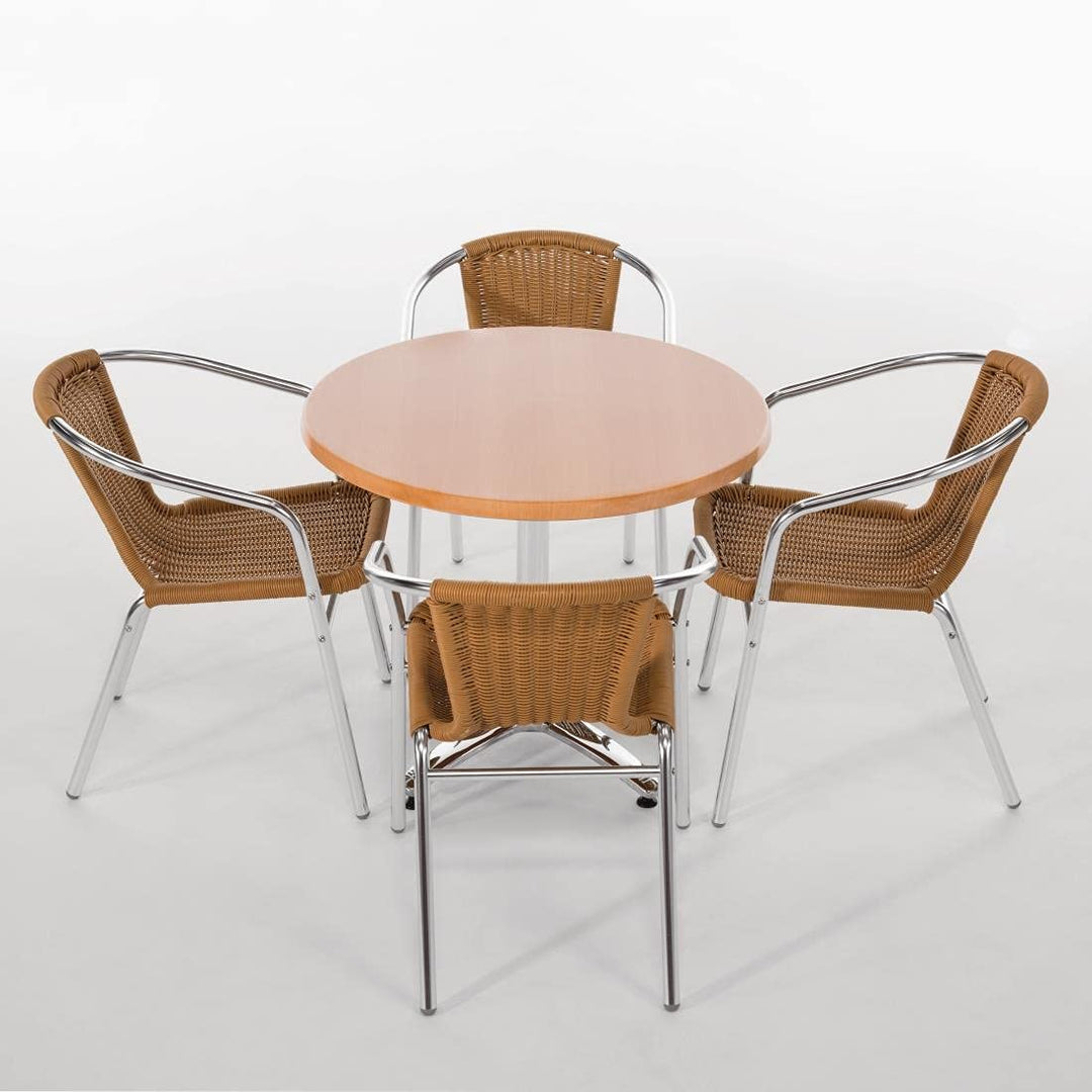 Bolero dn641 Vier bein Tisch Boden, Aluminium, 680(H) x 650(L) x 650(W)mm