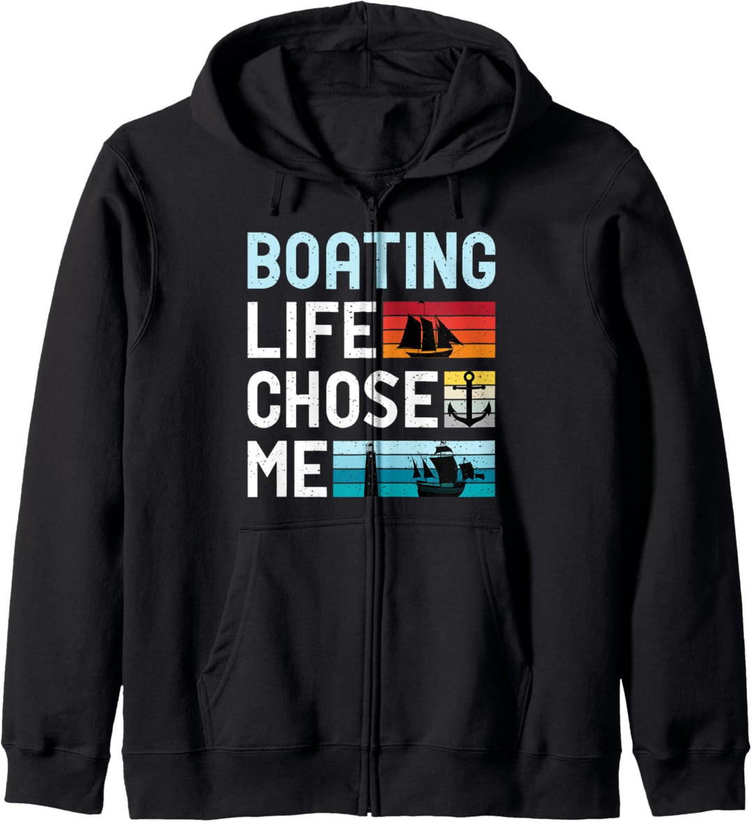 Bootfahren Life Chose Me Retro Vintage Segeln Kapuzenjacke