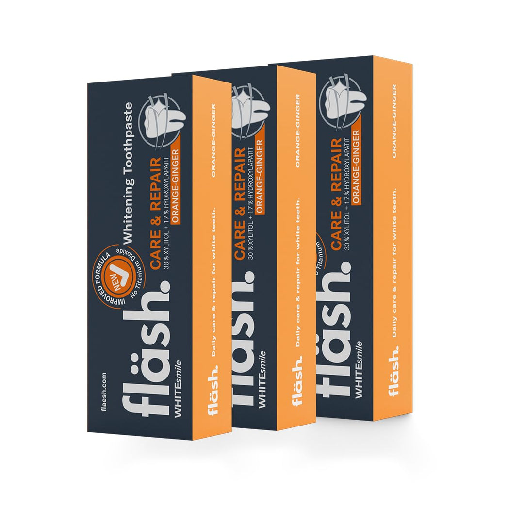 Orange-Ingwer: Whitening Zahnpasta | Tägliche Pflege für weisse Zähne | 17% Hydroxylapatit | 30% Xyl