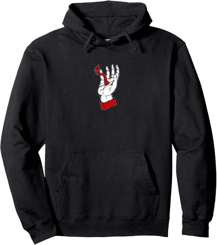 Devil Hand Satanic Aesthetic Grunge Pastel Goth Gothic Punk Pullover Hoodie