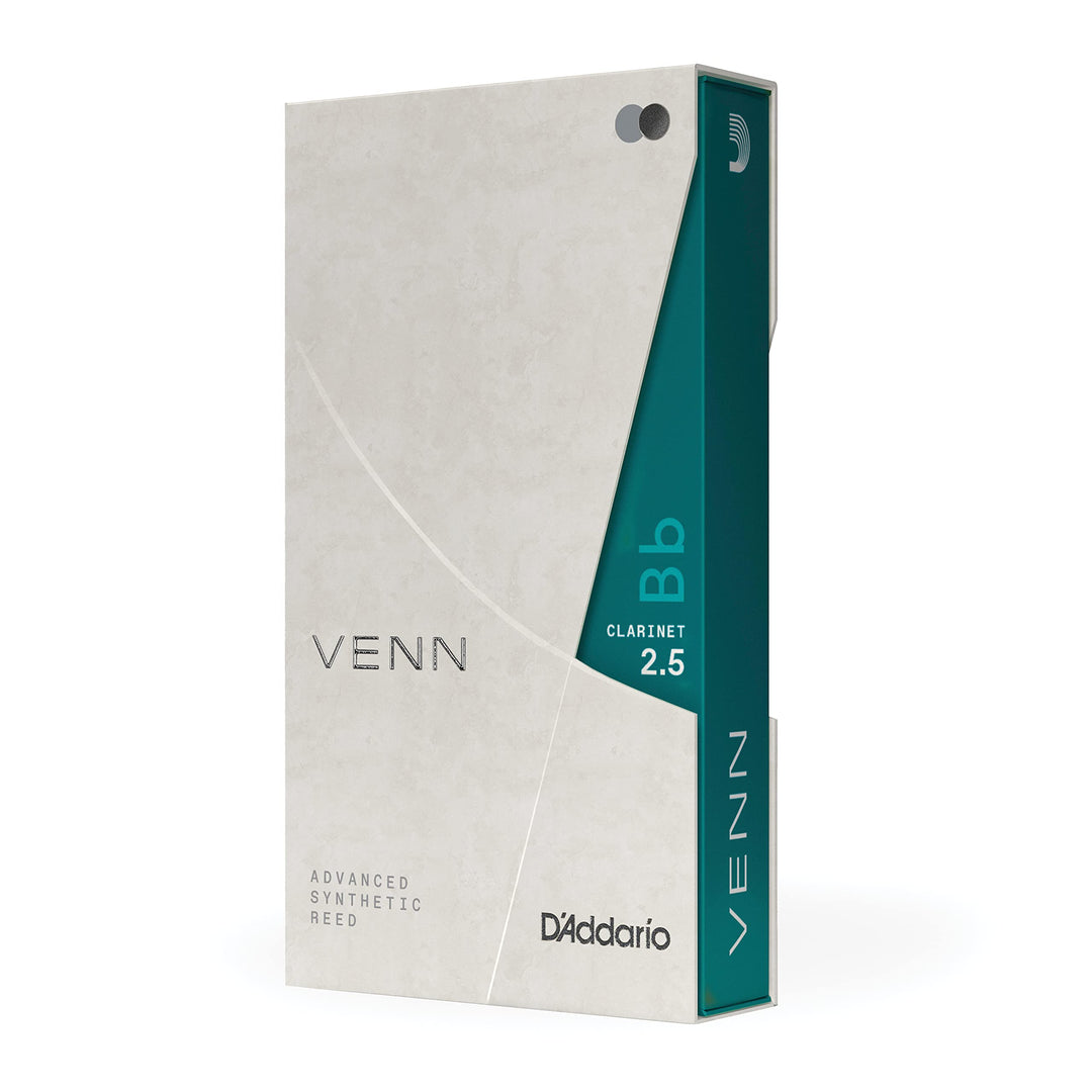 D'Addario VENN Blatt für Bb-Klarinette, G2, Stärke 2.5 Strength 2.5, Strength 2.5