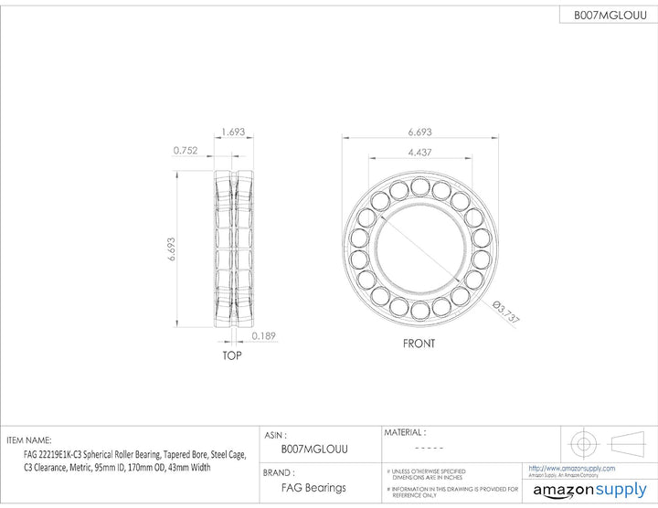 FAG Pendelrollenlager 22219-E1-K-C3
