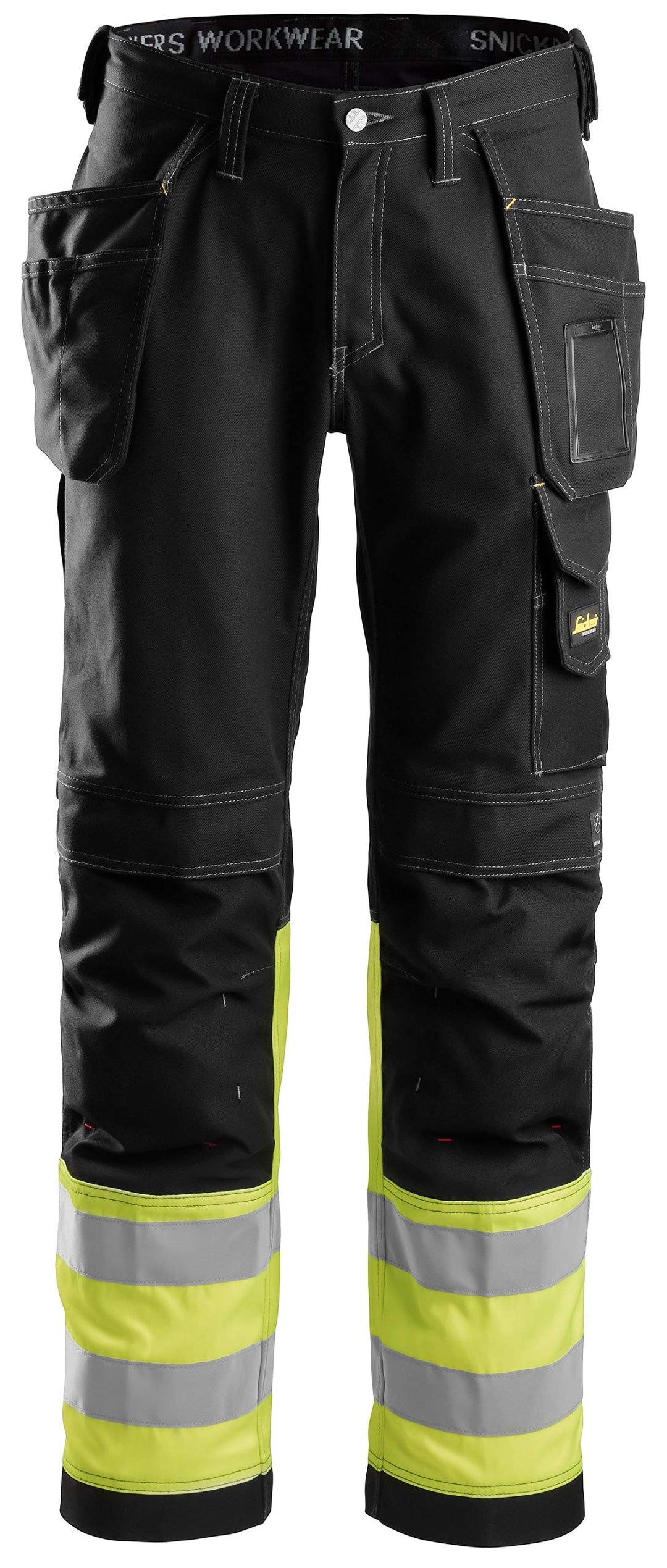Snickers Warn-Bundhose Klasse 1, 1 Stück, 42, schwarz/gelb, 32350466042, 42