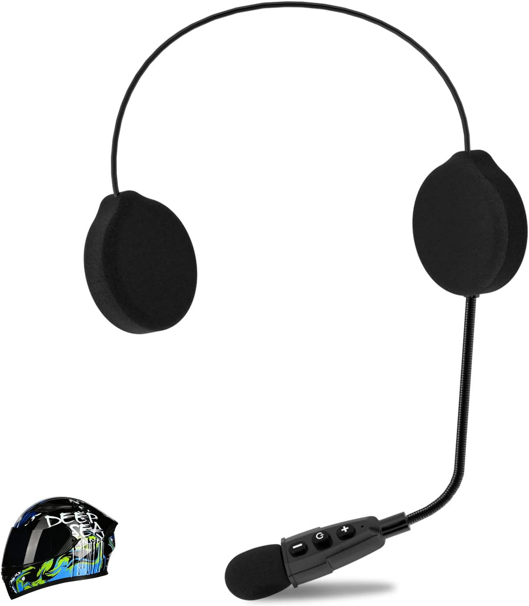 EJEAS E1+ Motorradhelm Bluetooth 5.1 Headset, mit CVC-Geräuschunterdrückung Funktion und 3D-Soundeff