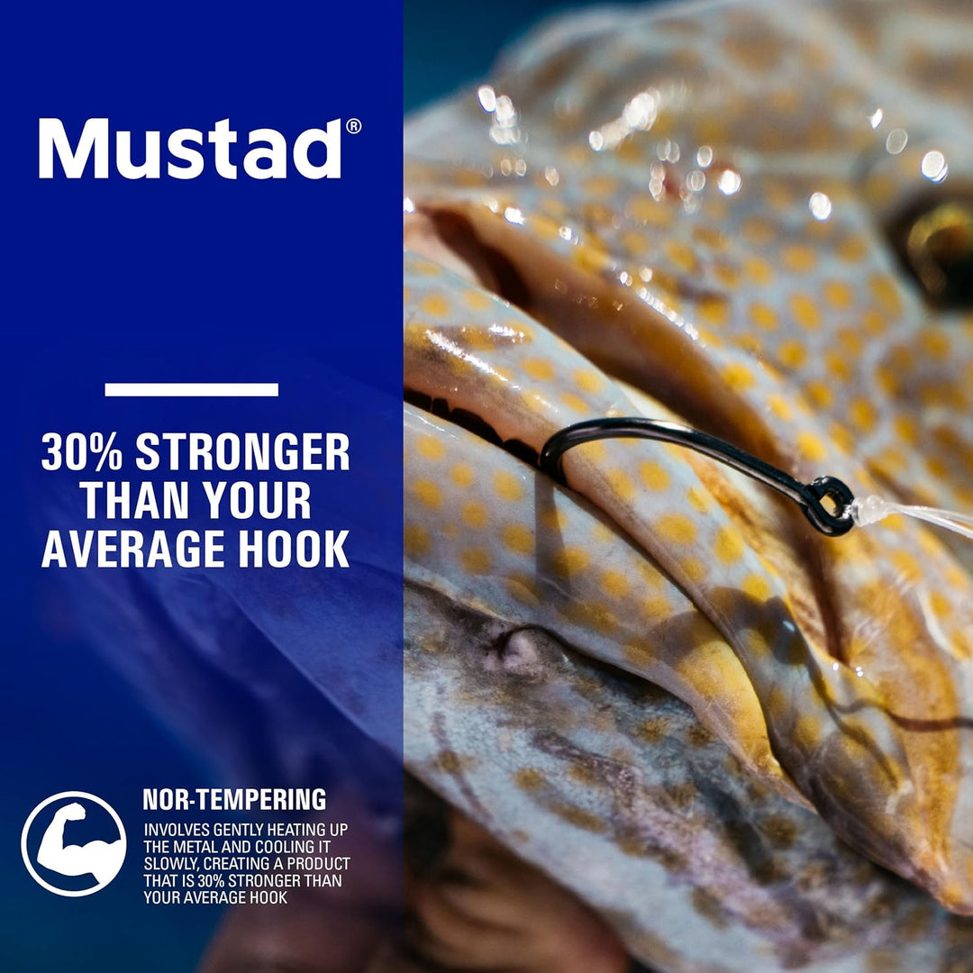 Mustad Demon Perfect Circle Haken, in-line Schwarz Nickel 8/0 3x stark, Schwarz Nickel 8/0 3x stark