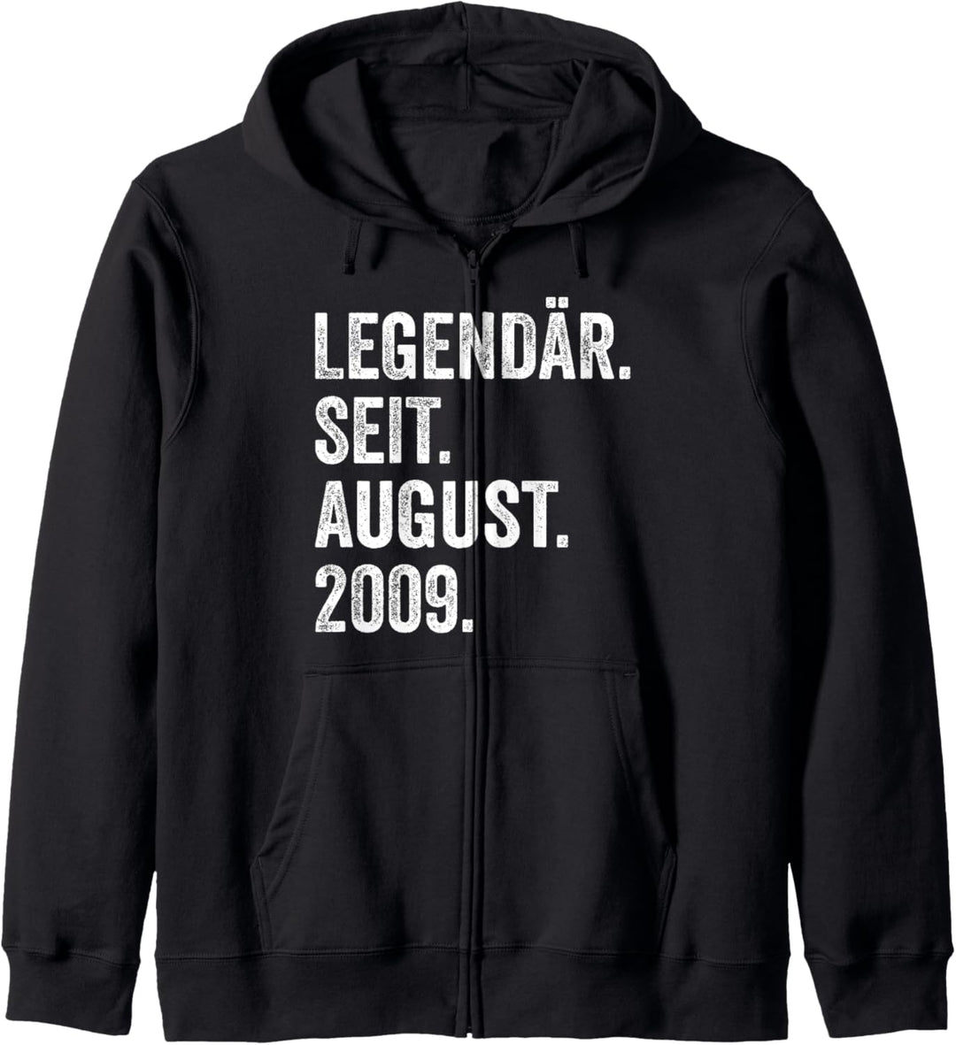 14. Geburtstag 14 Jahre Legendär Seit August 2009 Kapuzenjacke