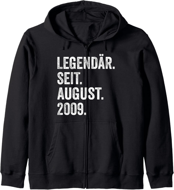 14. Geburtstag 14 Jahre Legendär Seit August 2009 Kapuzenjacke