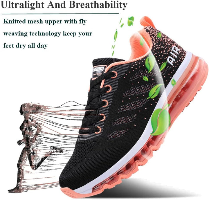 gojiang Laufschuhe Sportschuhe Herren Damen Strassenlaufschuhe Turnschuhe Modisch Atmungsaktiv rutsc