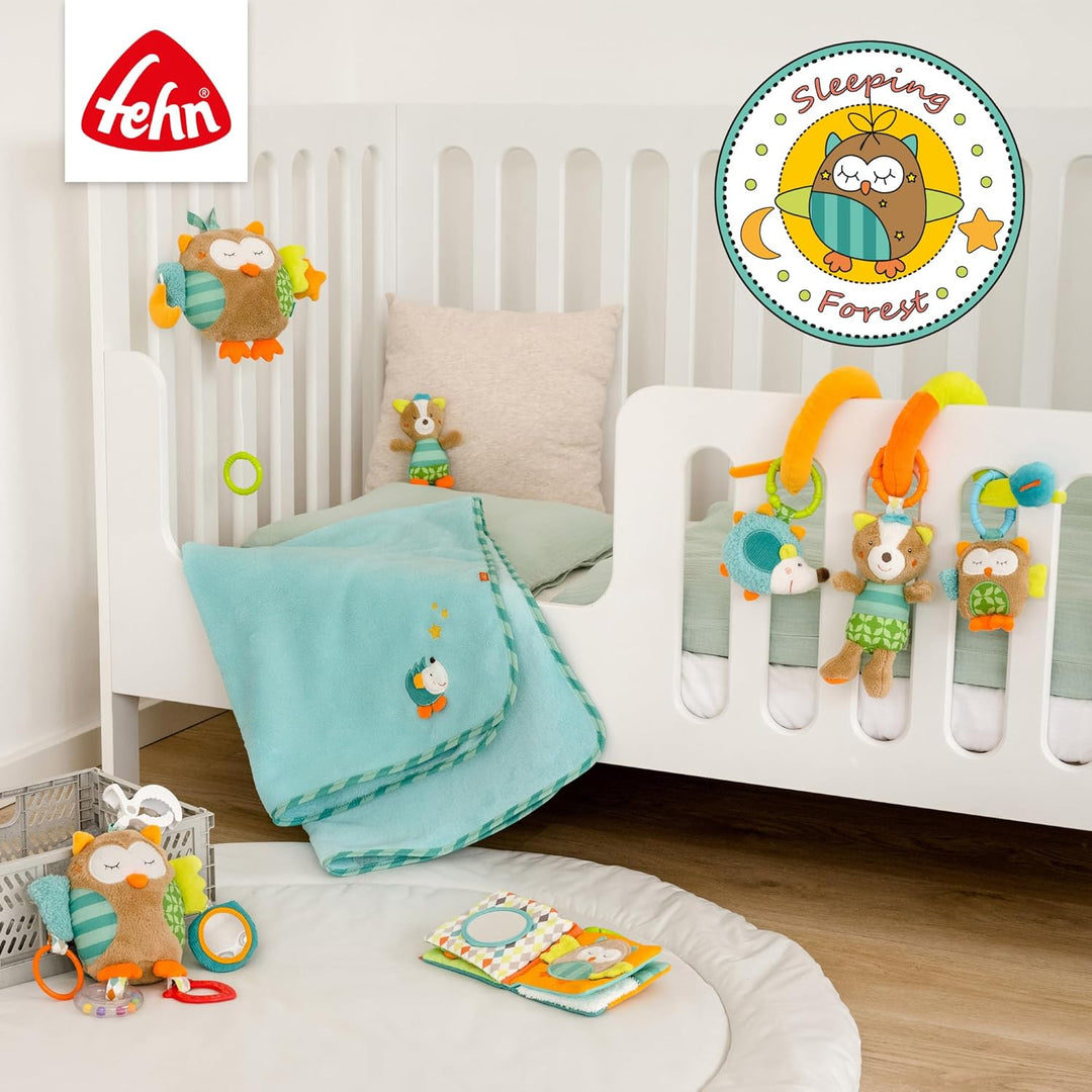 Fehn Activity Spirale Sleeping Forest - Kinderwagen Spielzeug zum Fühlen & Greifen - Babyspielzeug f