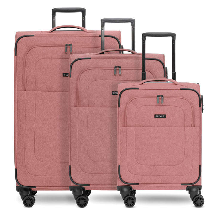 REDOLZ Koffer-Set 3-teilig für Damen & Herren | leichte & stabile Reise-Trolleys, hochwertiges Softc