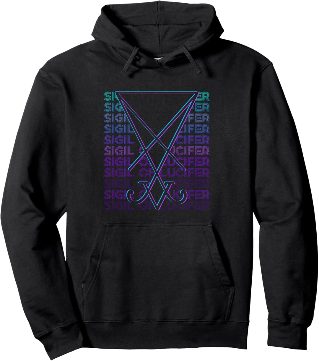 Sigil Of Lucifer Pentagramm Okkultes Magick Satanic Symbol Pullover Hoodie