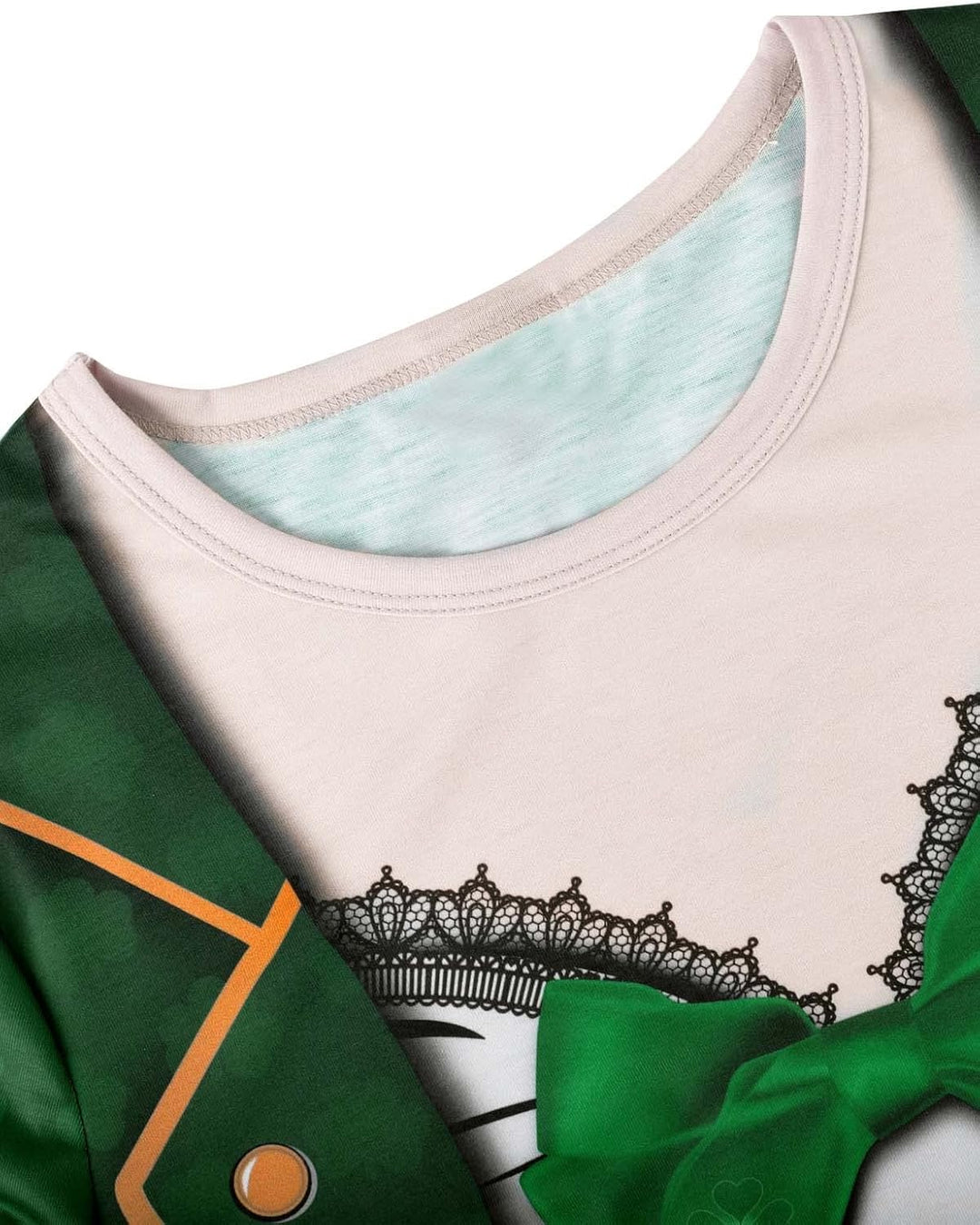 COSAVOROCK ST. Patrick's Day Damen Leprechaun Kostüme Klee T-Shirts 3XL Grün, 3XL Grün