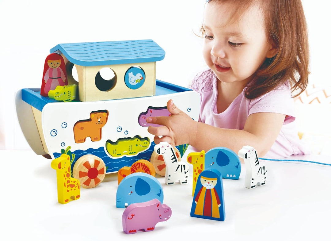 Hape E8049 - Nachzieh-Arche, Holzspielzeug