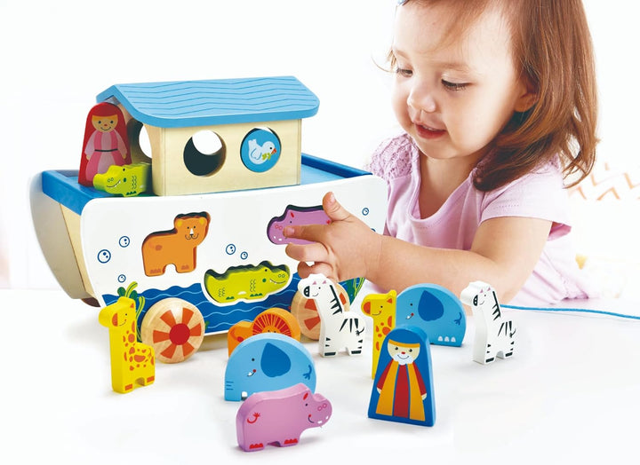 Hape E8049 - Nachzieh-Arche, Holzspielzeug