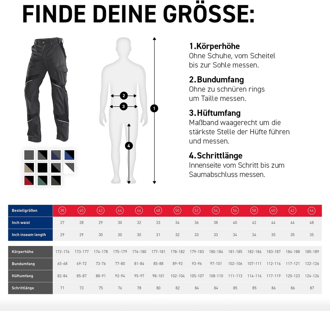 KÜBLER Workwear KÜBLER ACTIVIQ Arbeitshose anthrazit/schwarz Anthrazit/Schwarz 26, Anthrazit/Schwarz