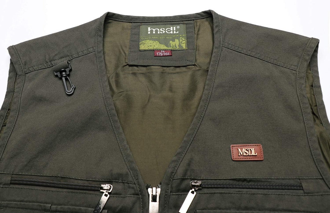 KTWOLEN Herren Outdoor Weste mit Multi-Taschened Anglerweste Jagd- und Angler Camping Wandern Weste