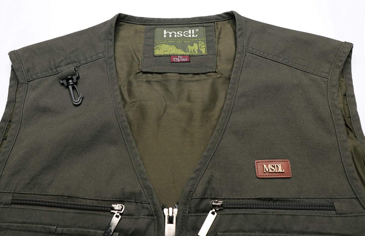 KTWOLEN Herren Outdoor Weste mit Multi-Taschened Anglerweste Jagd- und Angler Camping Wandern Weste