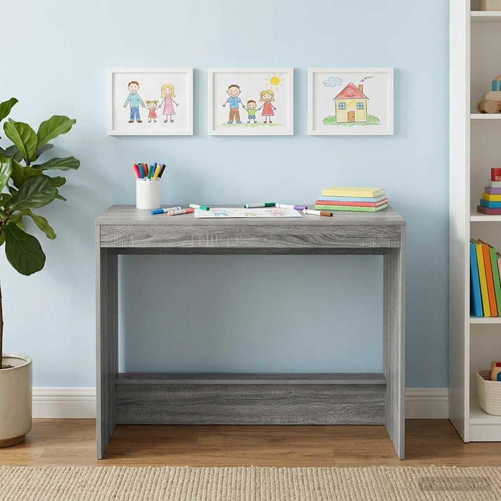 Bett-Schreibtisch Grau Sonoma aus Holzwerkstoff, 100 x 45 x 75 cm, kompakter Computertisch für Lapto