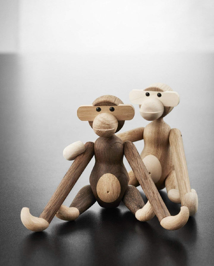 Kay Bojesen AFFE klein Figuren 18.5 cm Affen Weihnachtsdekoration, Holz hell H18.5 cm Eiche/Räuchere