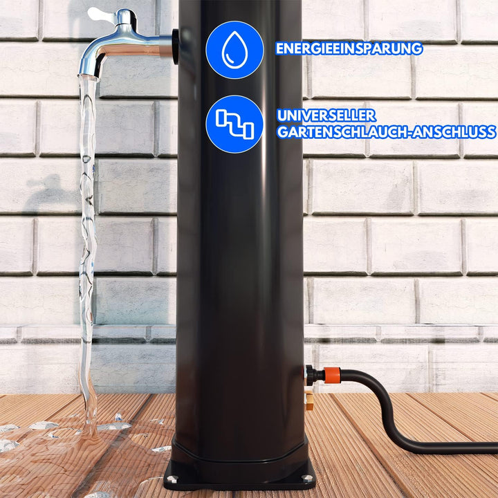 Gimisgu Solardusche 40L Solar Gartendusche warmes Wasser Bis Zu 60°C Ohne Stromanschluss Pooldusche