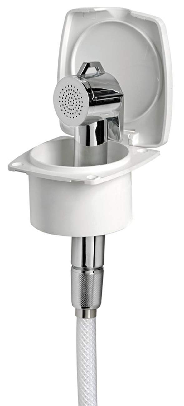 Osculati New Edge Duschbox, weiss PVC Schlauch 4 m