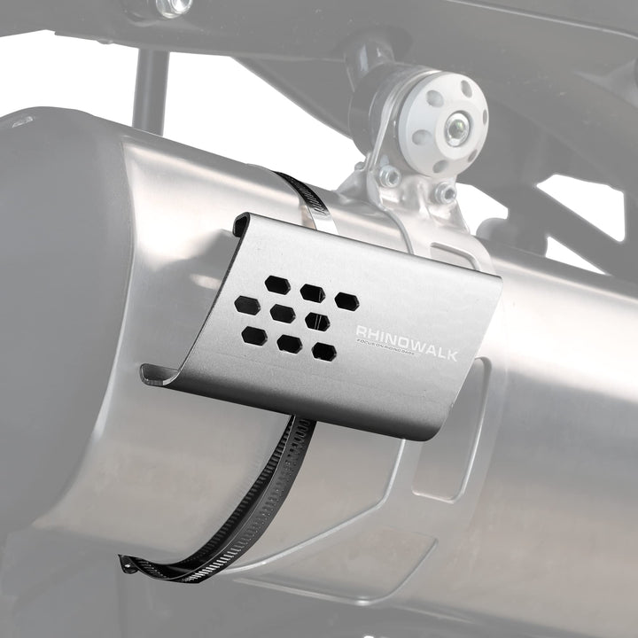 Rhinowalk Motorrad Hitzeschild, Auspuff Hitzeschutzblech, Hitzeschutz Auspuff Auspuffrohr, Hitzeschi
