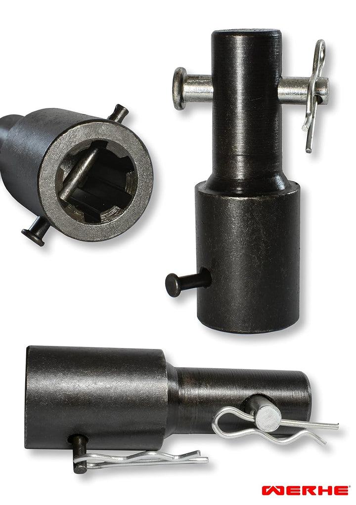 WERHE Profi Bohrer für Erdbohrer 300 mm Doppel-Welle Pfahlbohrer Brunnenbohrer robuste Bohrspitze pa