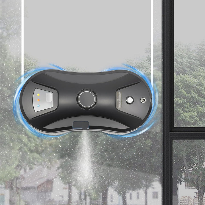 Fensterputzroboter 2800PA, Fensterputzer Elektrisch mit Fernbedienung, Indikator-Lichter & Luftausla