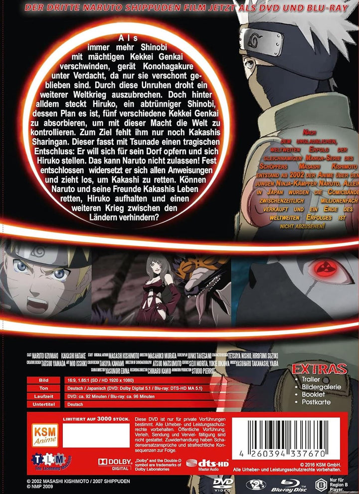 Naruto Shippuden - Die Erben des Willens des Feuers - The Movie 3 Mediabook [DVD + Blu-ray] [Special