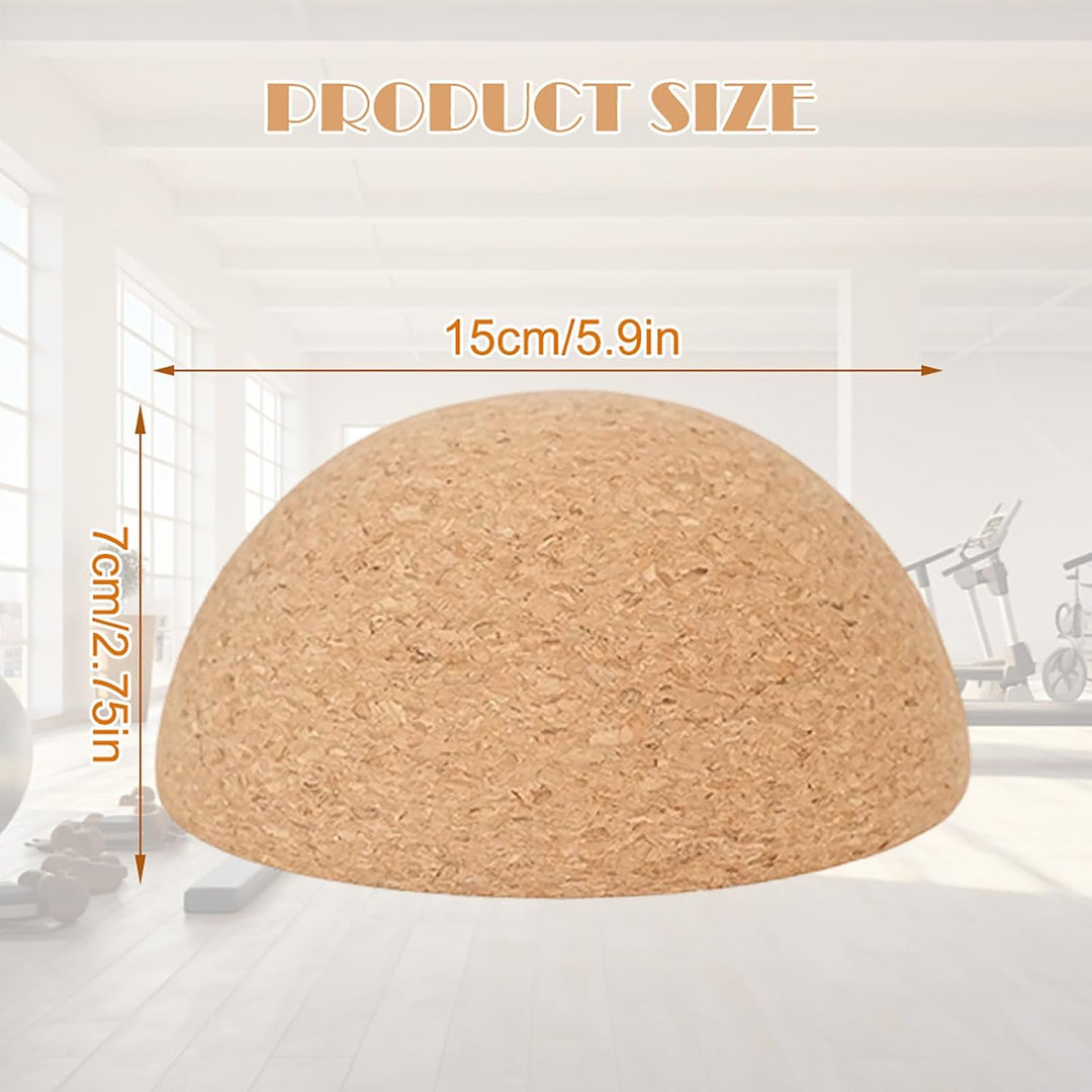 LUPATDY Kork Halbkugel Passend für Jedes Balance Board, Ø 15 cm Höhe 7 cm, Teil für Balance Boards,