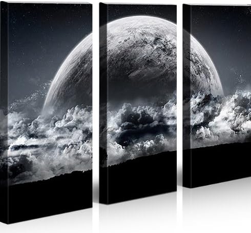 islandburner Bild Bilder auf Leinwand New Moon XXL Poster Leinwandbild Wandbild Art up Your Life ®