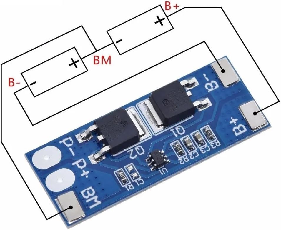 5 Stück 2S 8A HX-2S-D01 7,4V (8,4V) BMS Li-Ion LiPo Schutzplatine Battery Management System Polymer-