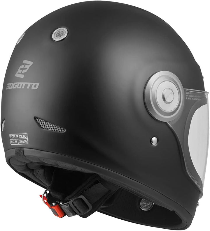Bogotto V135 Helm (Black Matt,XL) XL Schwarz Matt, XL Schwarz Matt