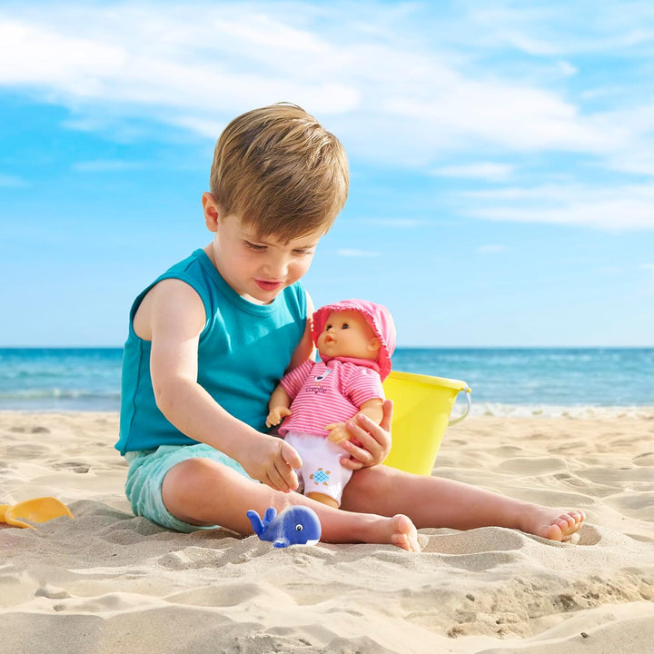 Corolle Mon Premier Poupon Badebaby Oceane, Weichkörper-Badepuppe mit Badetier, Schlafaugen, abnehmb