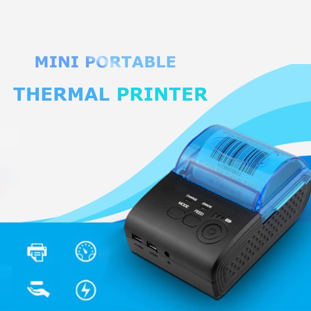 Thermodrucker Bondrucker 58mm, Bluetooth 4.0 Wireless Quittungsdrucker ESC/P0S/STAR Befehlen Drucker