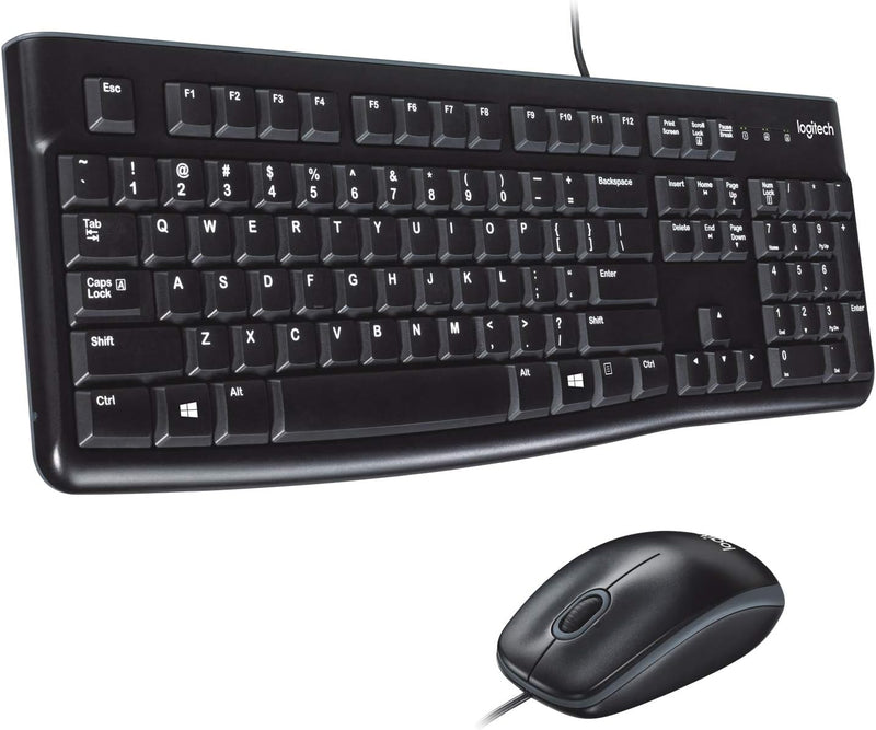 Logitech MK120 Kabelgebundenes Set mit Tastatur und Maus für Windows, Skandinavisches QWERTY-Layout