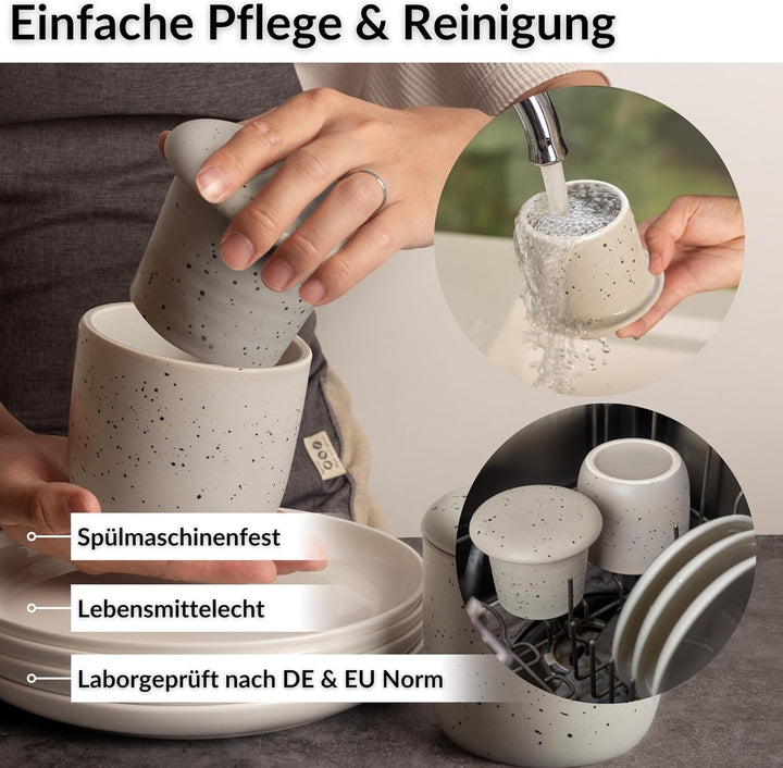 DEKAZIA® Französische Butterdose Grau Wassergekühlt | Butterglocke, Butterfass, Französischer Butter