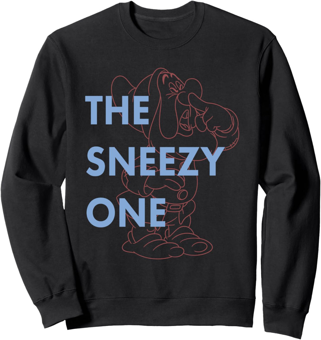 Disney Snow White Dwarf Sneezy The Sneezy One Outlined Sweatshirt