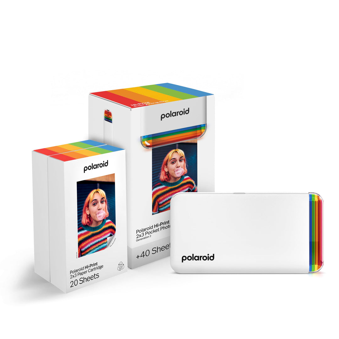 Polaroid Bundle Hi-Print+Paper - 2nd Generation - Bluetooth-verbundener 2x3 Pocket Photo- und Dye-Su