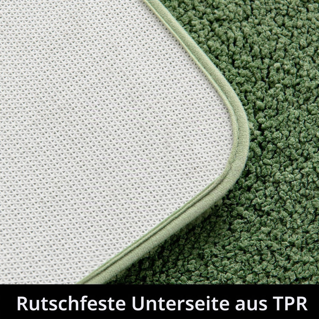 MIULEE Badematte Weiche Badteppich rutschfest Badvorleger Fussmatte Badzimmermatte Bettvorleger Flau