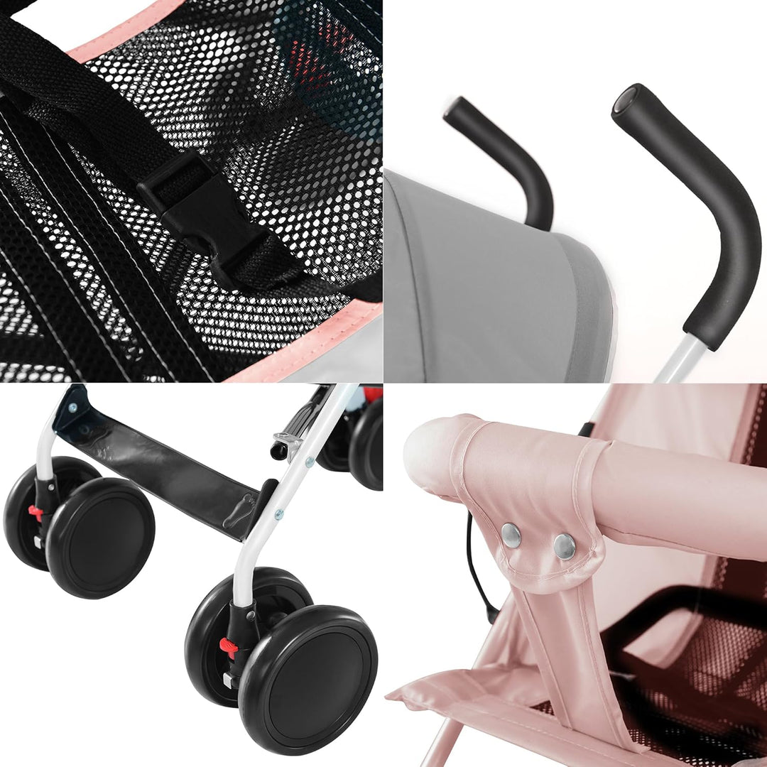 Kinderwagen, kompakt und faltbar, mit Matte, faltbar, kompakter Kinderwagen, für Babys von 6 Monaten