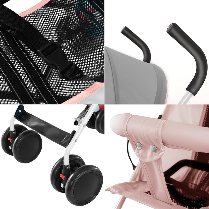 Kinderwagen, kompakt und faltbar, mit Matte, faltbar, kompakter Kinderwagen, für Babys von 6 Monaten