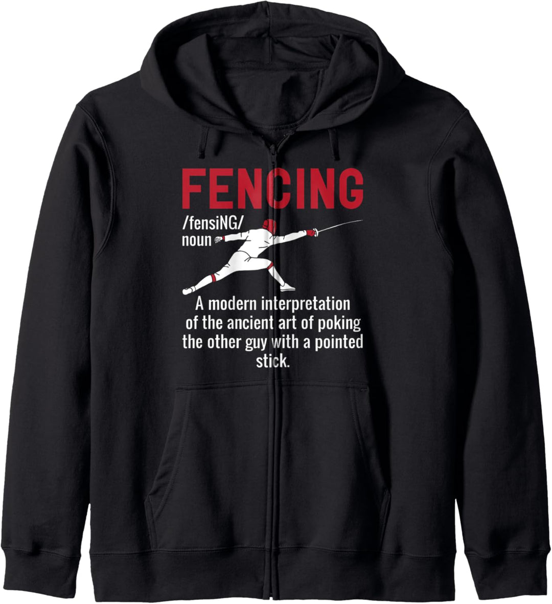 Lustige Fechten Definition Kapuzenjacke