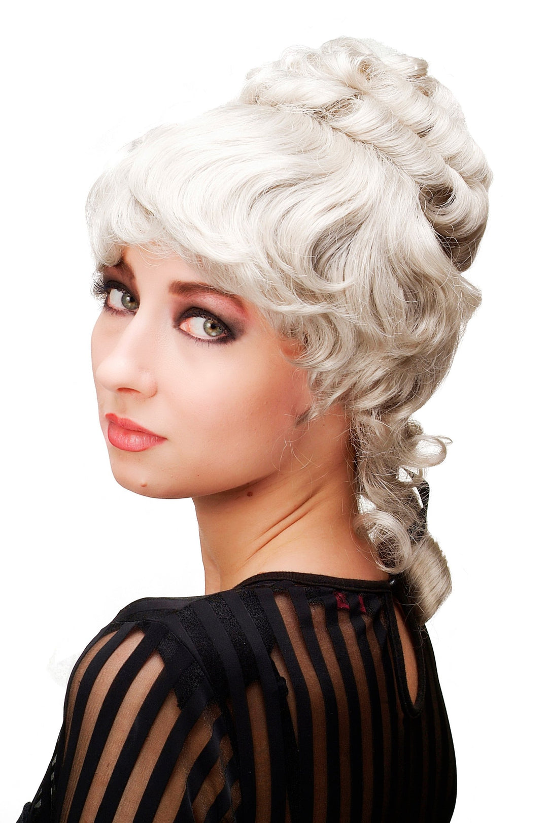 WIG ME UP - L.COLONIAL.Lady-101 Damenperücke Qualitätsperücke Perücke Barock Kolonial Turmfrisur Bee