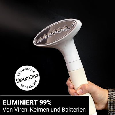 SteamOne - Vertikaler Steamer & Dampfglätter mit 1900W, 40g/min - EUH2020W - Dampfbügler in 60s Eins