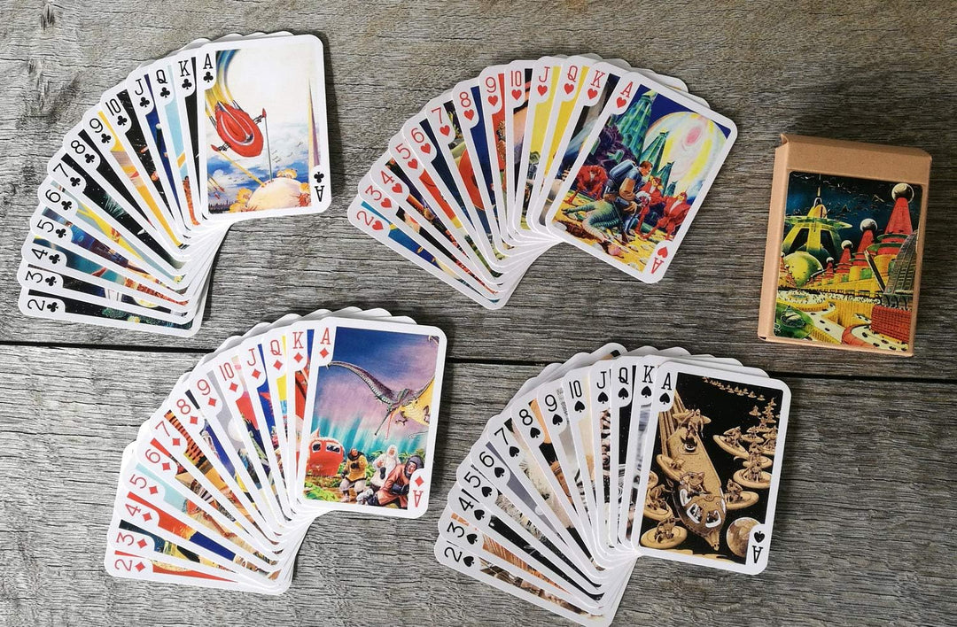 Frank Paul SCI FI Spielkarten (Poker Deck 54 Karten alle unterschiedlich) Vintage Sci Fi Comic Art P