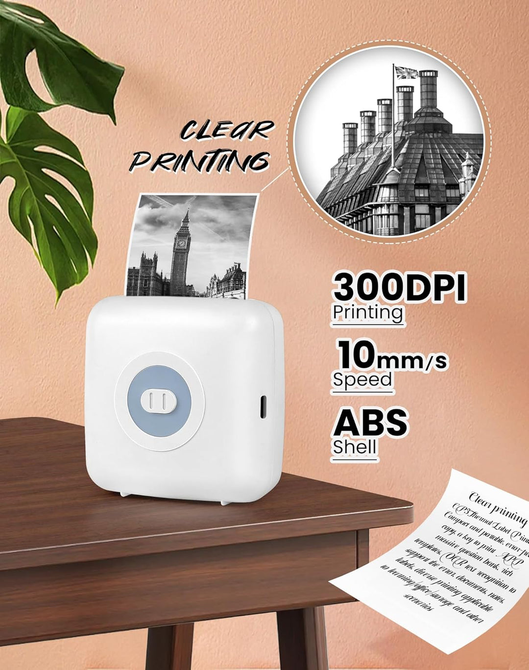 CP3 Mini Printer, Thermal Sticker Maker, Pocket Bluetooth Label Maker, Mini Thermal Label Printer fo