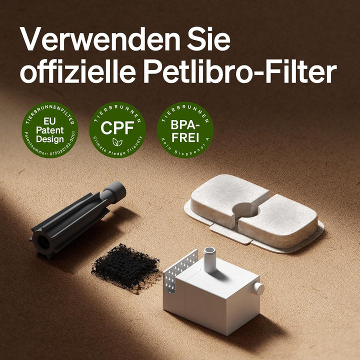 PETLIBRO Katzenbrunnen Filter, 4er Pack Ersatzfilter & Schwämme für Dockstream WF106/WF116/WF105/WF1