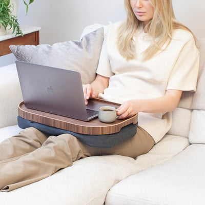 Bosign. Knietablett Laptray mit Sitzsack-Kissen für Laptop, Frühstück. Rutschfestes Tablett. Abnehmb